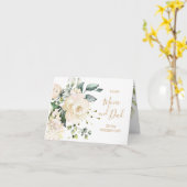 結婚式の日に両親へ　白いバラ カード (黄色い花)