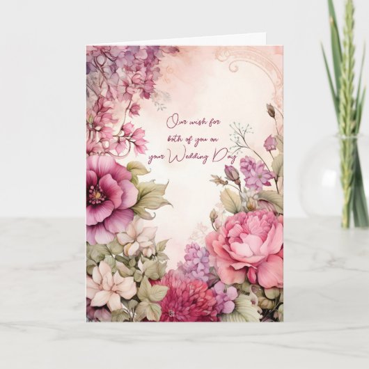 結婚式の日に二人ともお願い カード (正面)