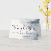 結婚式の日に兄に感謝する新郎新婦 カード (黄色い花)