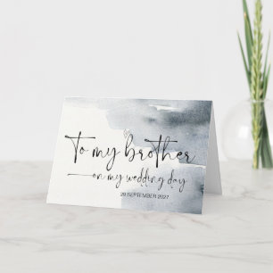 結婚式の日に兄に感謝する新郎新婦 カード