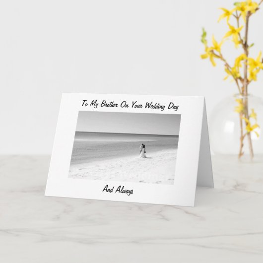 結婚式の日に兄に カード (黄色い花)