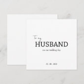 結婚式の日に夫にサンキューカード (正面/裏面)