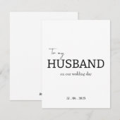 結婚式の日に夫にサンキューカード シーズンカード (正面/裏面)