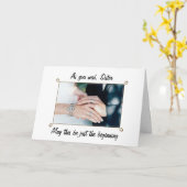 結婚式の日に妹に カード (黄色い花)