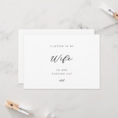 結婚式の日に妻への手紙 ミニマリスト カード (正面/裏面インサイチュ)