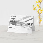 結婚式の日に姉と新しい夫 カード (黄色い花)