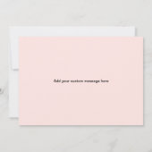 結婚式の日に姉へ かわいい 招待状 (裏面)