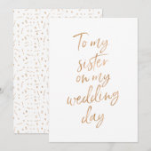 結婚式の日に姉へ 招待状 (正面/裏面)