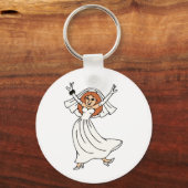 結婚式の日に幸せな花嫁 キーホルダー (正面)