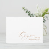 「結婚式の日に息子に」メッセージカード (スタンド正面)