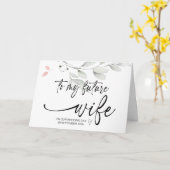 結婚式の日に新郎から将来の妻に カード (黄色い花)