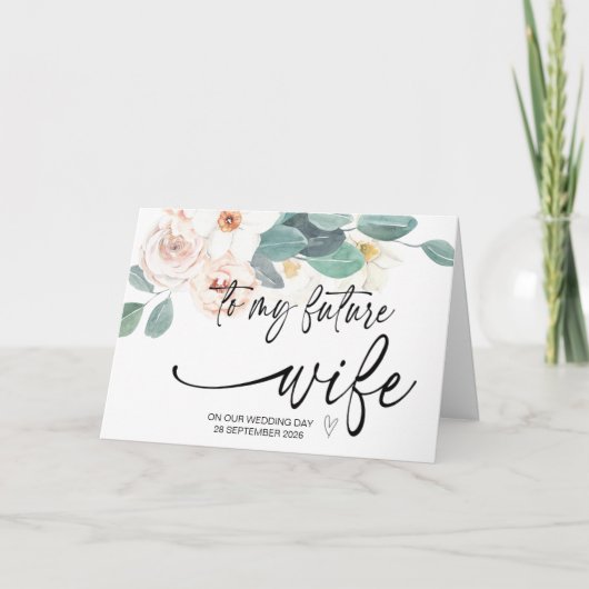 結婚式の日に新郎から将来の妻に カード (正面)