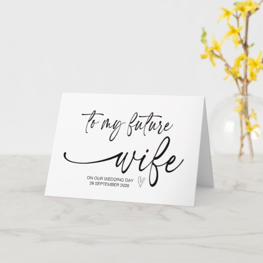 結婚式の日に新郎から私の将来の妻にCa カード (黄色い花)