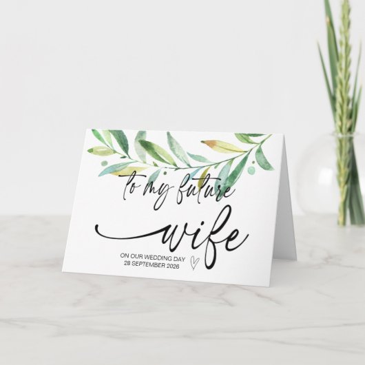 結婚式の日に新郎から私の将来の妻にCa カード (正面)