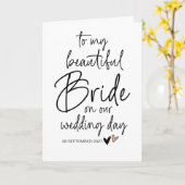 結婚式の日に新郎から私の美しい新婦へ カード (黄色い花)