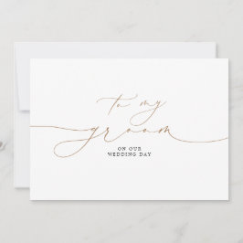 結婚式の日に新郎にエレガント