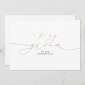 結婚式の日に新郎にエレガント (正面/裏面)