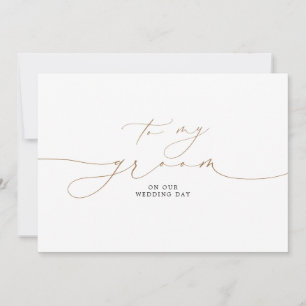 結婚式の日に新郎にエレガント