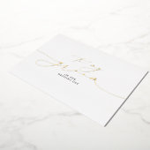 結婚式の日に新郎にエレガント 箔招待状 (回転した状態)