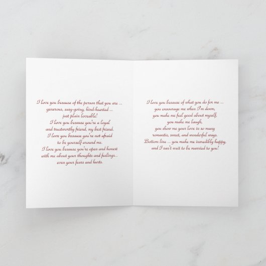 結婚式の日に新郎に愛する理由 カード (内部)