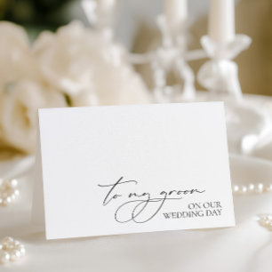 「結婚式の日に新郎に」カード サンキューカード