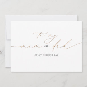 結婚式の日に母とパパにエレガント