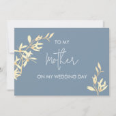 結婚式の日に母にタイムレスフローラ 招待状 (正面)