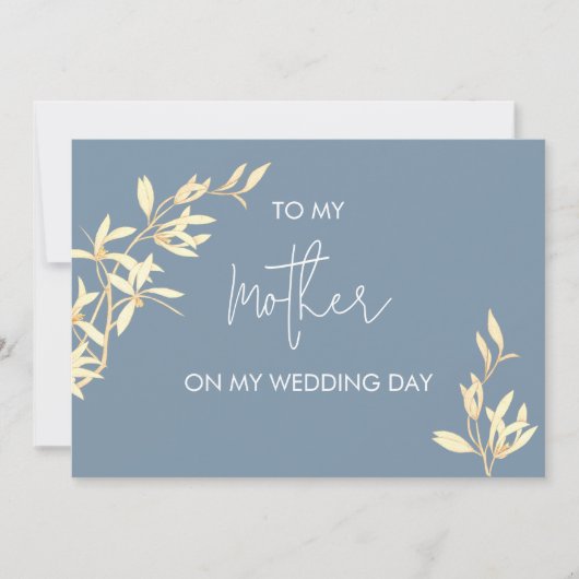 結婚式の日に母にタイムレスフローラ 招待状 (正面)