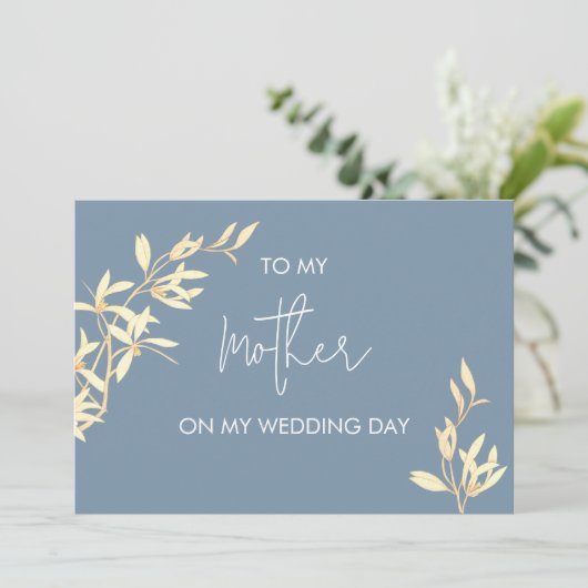 結婚式の日に母にタイムレスフローラ 招待状 (スタンド正面)