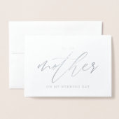 結婚式の日に母に実在 箔カード (封筒付き正面)