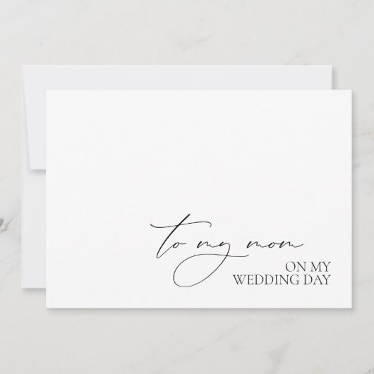 「結婚式の日に母に」朝のメッ結婚セージ (正面)