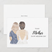 結婚式の日に母へ贈るカード 招待状 (正面/裏面)