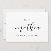 結婚式の日に母へ エレガントなカード 招待状 (正面)