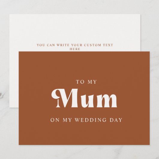 結婚式の日に母へ レトロテラコッタ (正面/裏面)