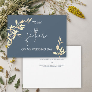 結婚式の日に父にタイムレスフローラ 招待状