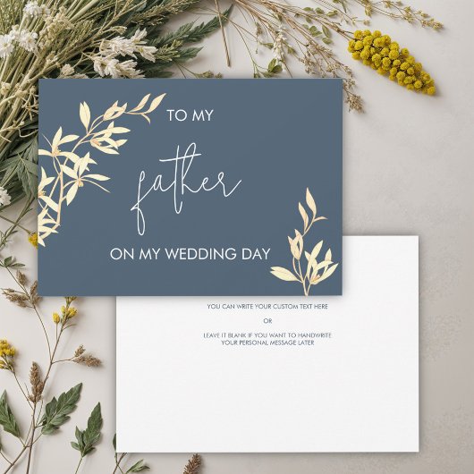 結婚式の日に父にタイムレスフローラ 招待状