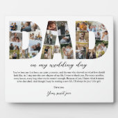 結婚式の日に父へのコラージュ 私の結婚式の父へのプレゼント フォトプラーク (正面)