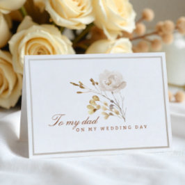 結婚式の日に父へ贈る秋の花カード サンキューカード