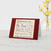 結婚式の日に私が約束した*真の*愛 カード (黄色い花)