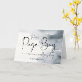 結婚式の日に私たちのページボーイに感謝の花嫁 カード (黄色い花)