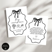 結婚式の日に私のメイド・オブ・オーナー(花嫁付き添い人)に引き寄せられた手 招待状