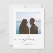 結婚式の日に私の新郎に写真のメッセージ (正面)