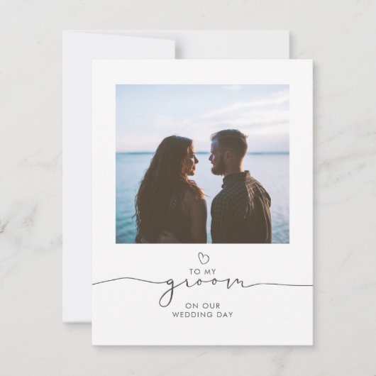 結婚式の日に私の新郎に写真のメッセージ (正面)