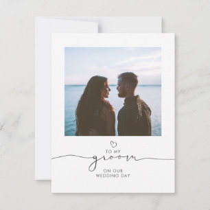 結婚式の日に私の新郎に写真のメッセージ