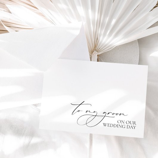 「結婚式の日に私の新郎へ」ウェディングデイカード