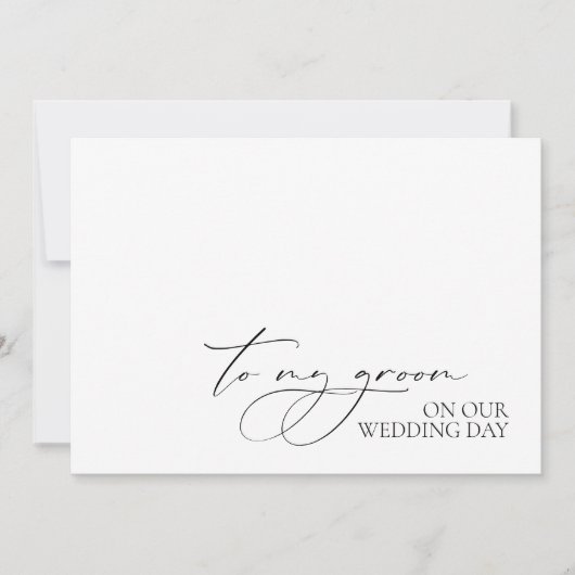 「結婚式の日に私の新郎へ」ウェディングデイカード (正面)