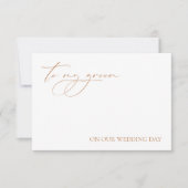 「結婚式の日に私の新郎へ」ウェディングデイカード (正面)