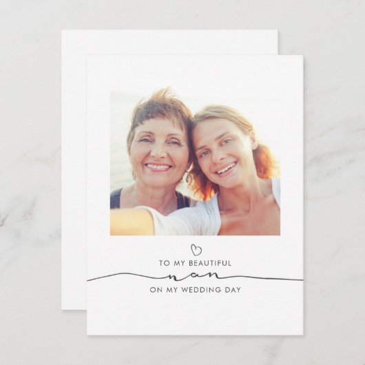 結婚式の日に私の美しいナンに (正面/裏面)