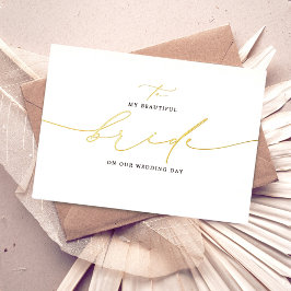 結婚式の日に私の花嫁にエレガント 箔招待状