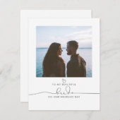 結婚式の日に私の花嫁に写真のメッセージ (正面/裏面)